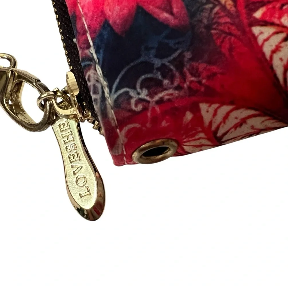 Loveshe Tropical Floral Multicolored Wallet Wristlet